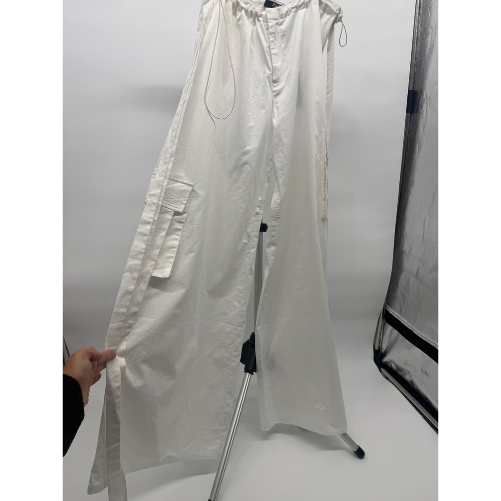 Jaded‎ London Baggy Parachute Pants White Strappy Y2K Streetwear Size 6 Women